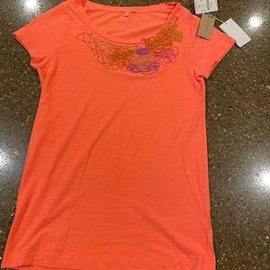 NWT J Crew Bright Coral T-Shirt Small